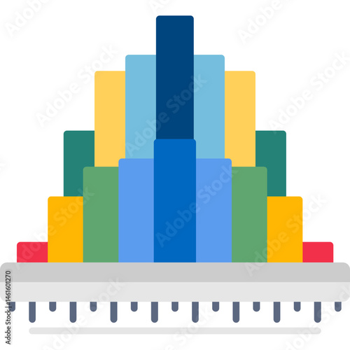 Overlapped Histogram Icon