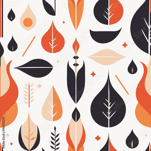 Seamless Botanical & Abstract Pattern Collection – Autumn Inspired Design Motifs