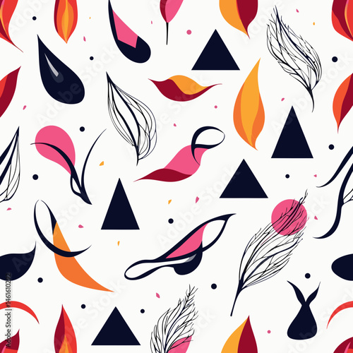 Seamless Botanical & Abstract Pattern Collection – Autumn Inspired Design Motifs