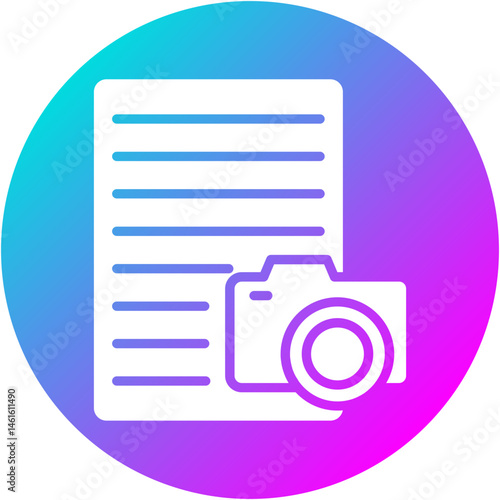 Camera and Notebook Icon