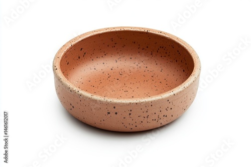 Empty round dish on white