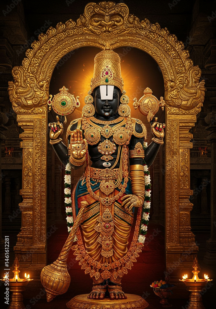 Lord Venkateswara Swamy in Golden Attire