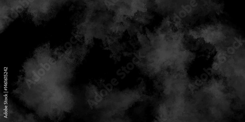 Abstract ash cloud and smoke texture in dark background. gray Black fog effect transparent smoke isolated dark dramatic sky with black stormy clouds creative and decorative fractal smoke art