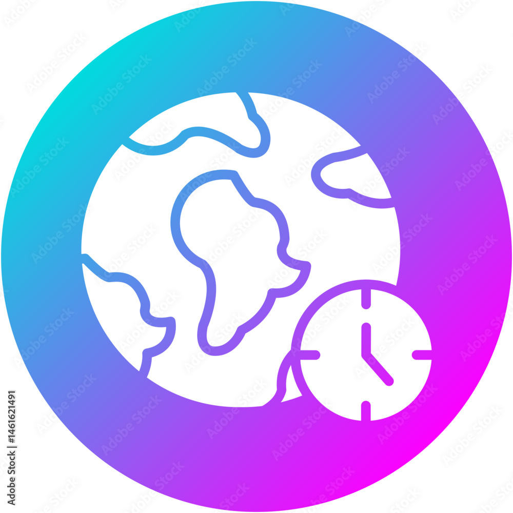 Time Zone Icon Time Zone Icon