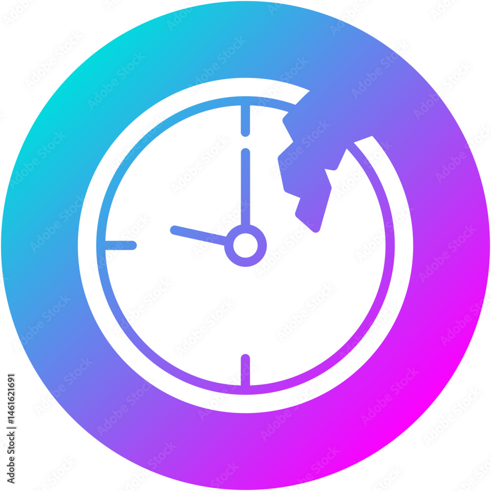 Broken Clock Icon Broken Clock Icon