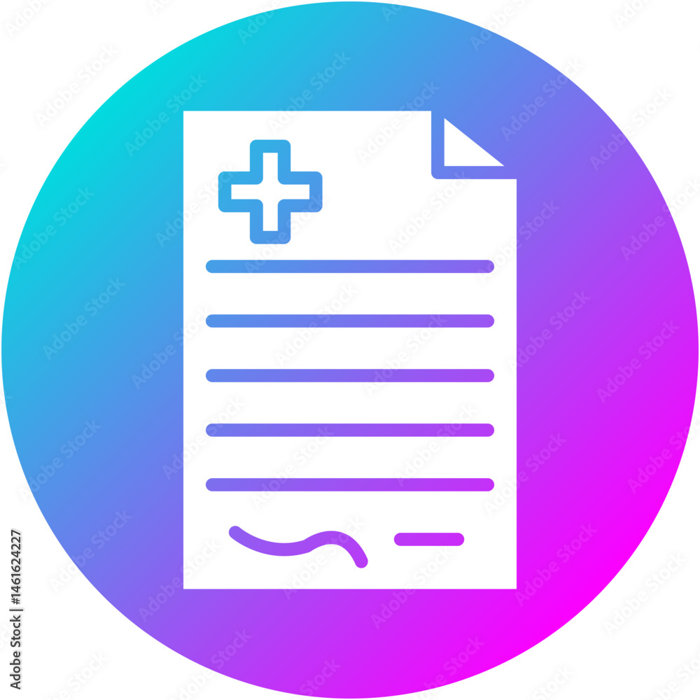 Obraz premium Medical Certificate Icon