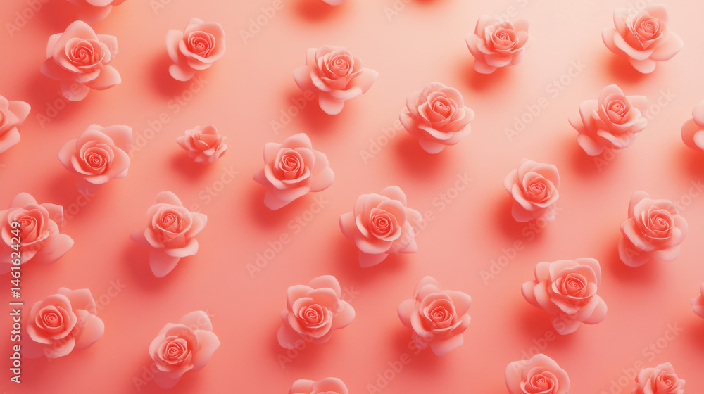 A soft pastel background adorned with delicate pink roses, creating a serene and romantic ambiance. A soft pastel background adorned with delicate pink roses, creating a serene and romantic ambiance.