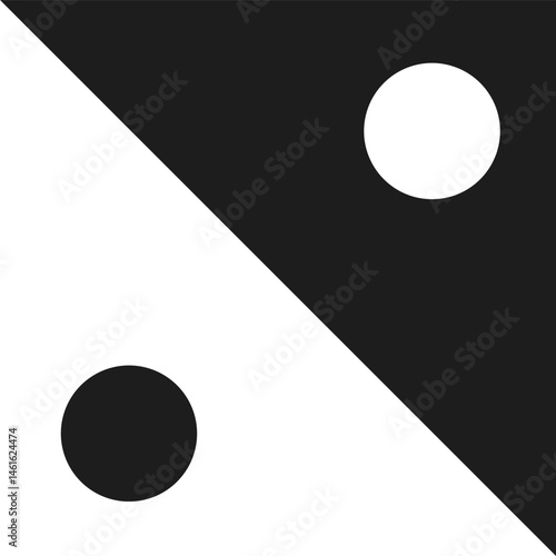 abstraction, square tai chi, yin, yang, 