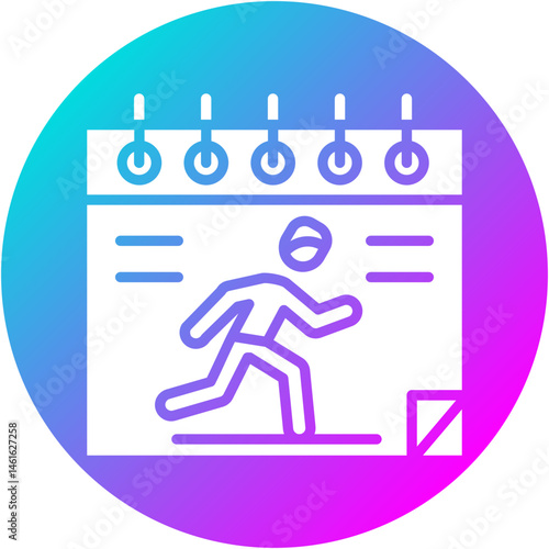 Running Calendar Icon