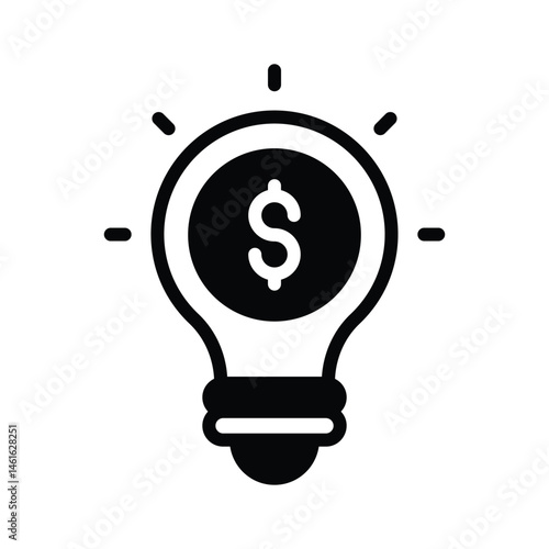 Here is a premium glyph icon of business idea