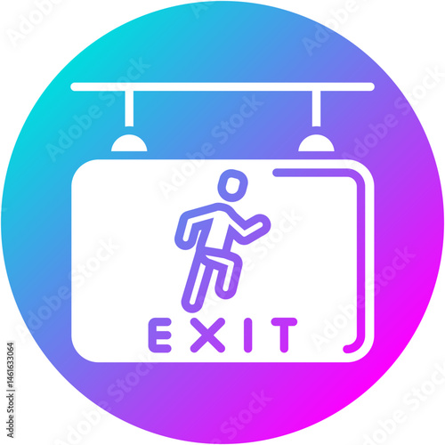 Emergency Exit Sign Icon