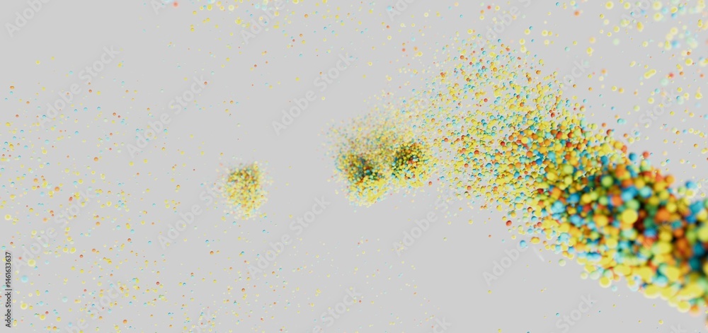 Abstract background with vibrant particles flowing. Ideal for tech, design, and energy concepts.