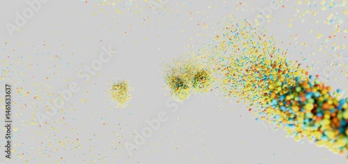 Obraz na płótnie Abstract background with vibrant particles flowing. Ideal for tech, design, and energy concepts. w salonie