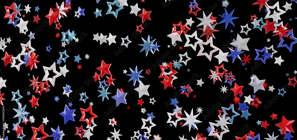 Celebrate Independence Day with this vibrant image of red, white, and blue stars.