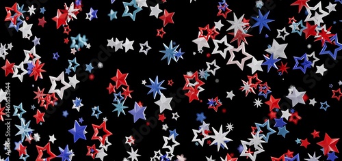 Obraz na płótnie Celebrate Independence Day with this vibrant image of red, white, and blue stars. w salonie