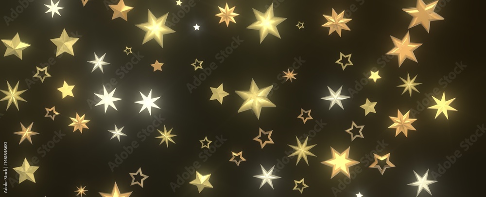 Radiant Euphoria: Lose Yourself in a 3D Gold Stars Rainfall Radiant Euphoria: Lose Yourself in a 3D Gold Stars Rainfall