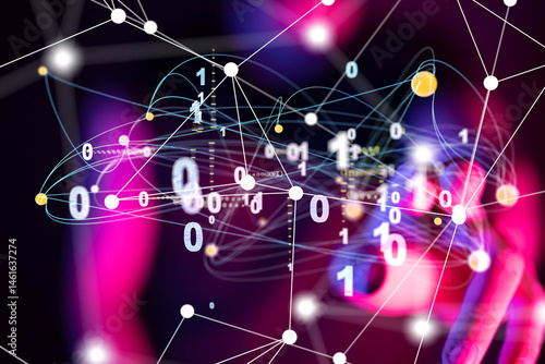 Global network. Blockchain....