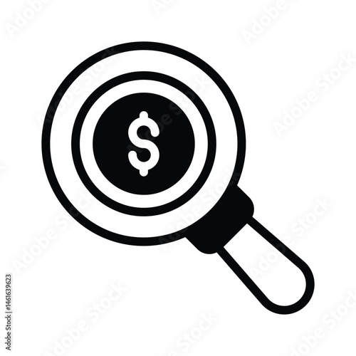 Find money icon amazingly designed in glyph style