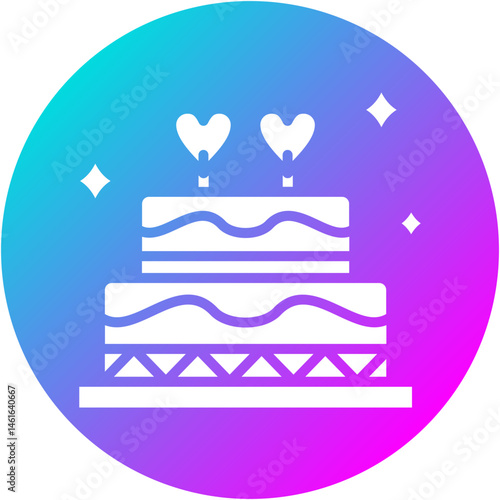 Anniversary Cake Topper Icon
