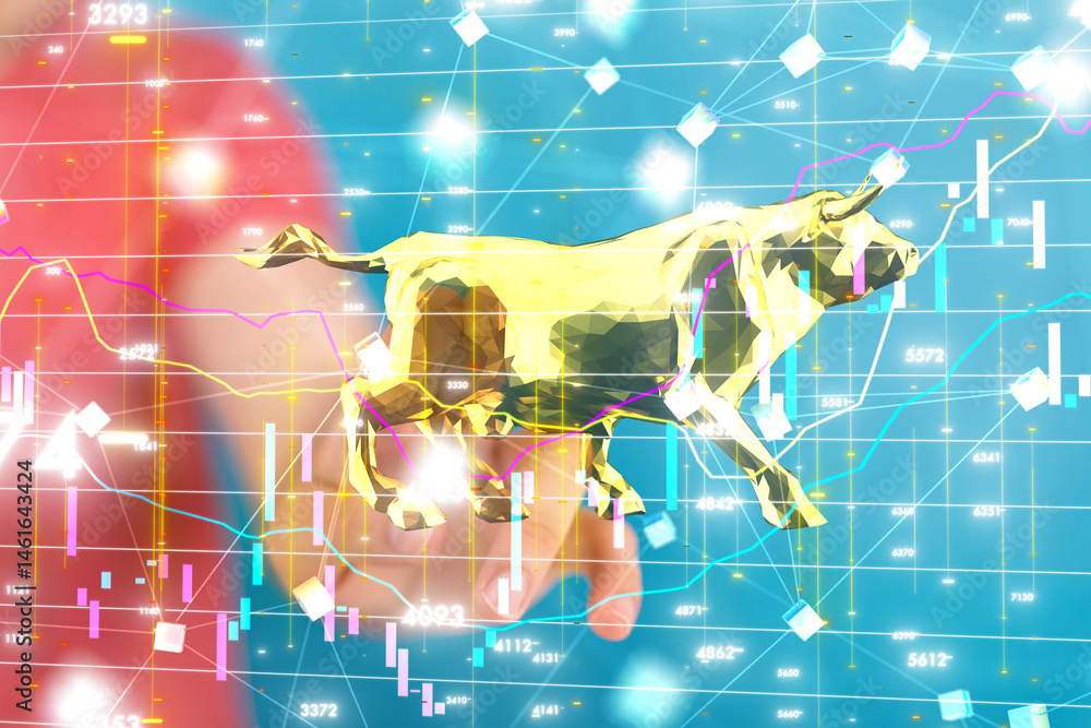 stock market graph business digital