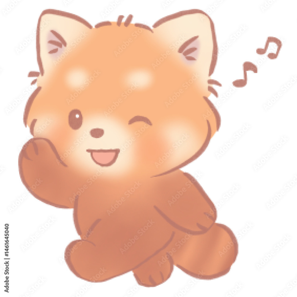Cute Winking Red Panda Cute Winking Red Panda