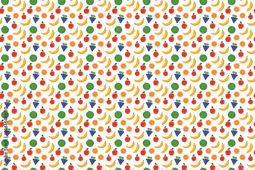 Fresh Summer Fruit Vector Patterns for Product Prints Fresh Summer Fruit Vector Patterns for Product Prints