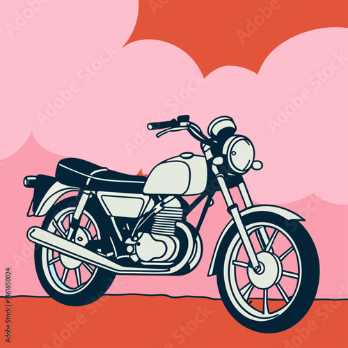 A vector illustration of motor bike