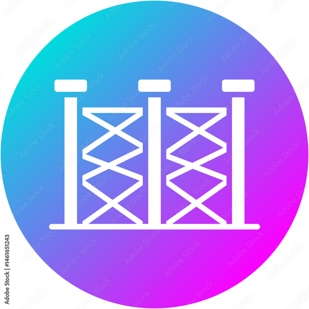 Fototapeta premium Harbor Fence Icon