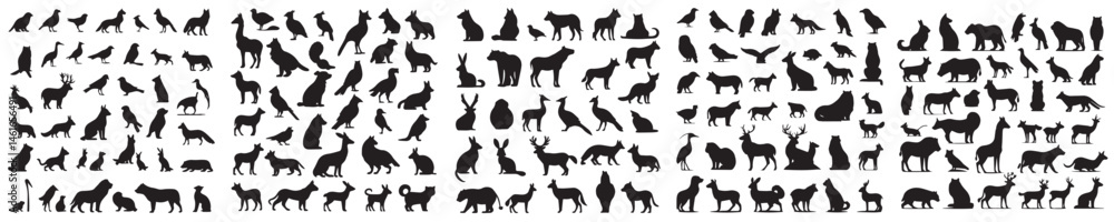Obraz premium vector set of animal icons
