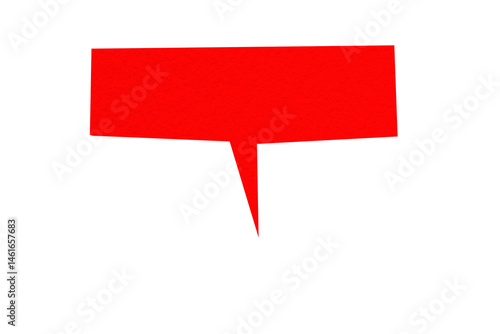 Red paper cut speech bubble, chat symbol with speech bubbles, cartoon style speech bubbles PNG transparent
