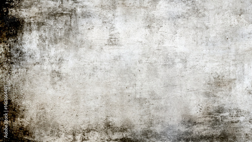 Grayscale Abstract Texture Vintage Aged Background with Watercolor Stains and Grunge Patterns. Concrete wall texture in gray tones featuring distressed rough surface. Minimalist architectural backgrou