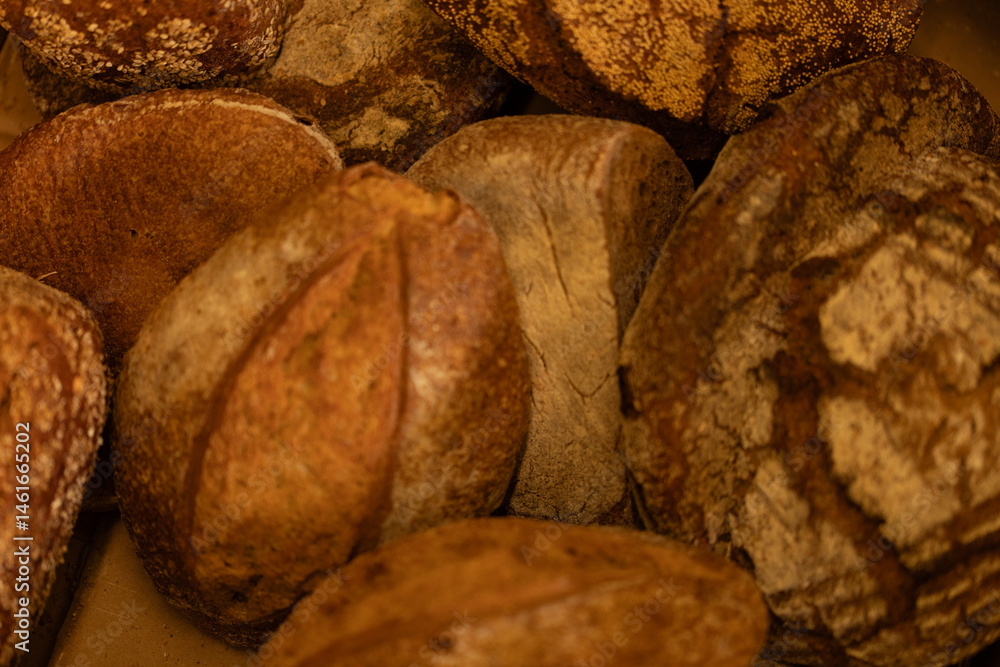 Delicious rustic bread, freshly baked. Perfect for sandwiches or a snack.