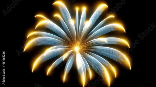Colorful Fireworks Display in Night Sky Creating Vibrant Explosion of Light and Colorful Splashes in Darkness