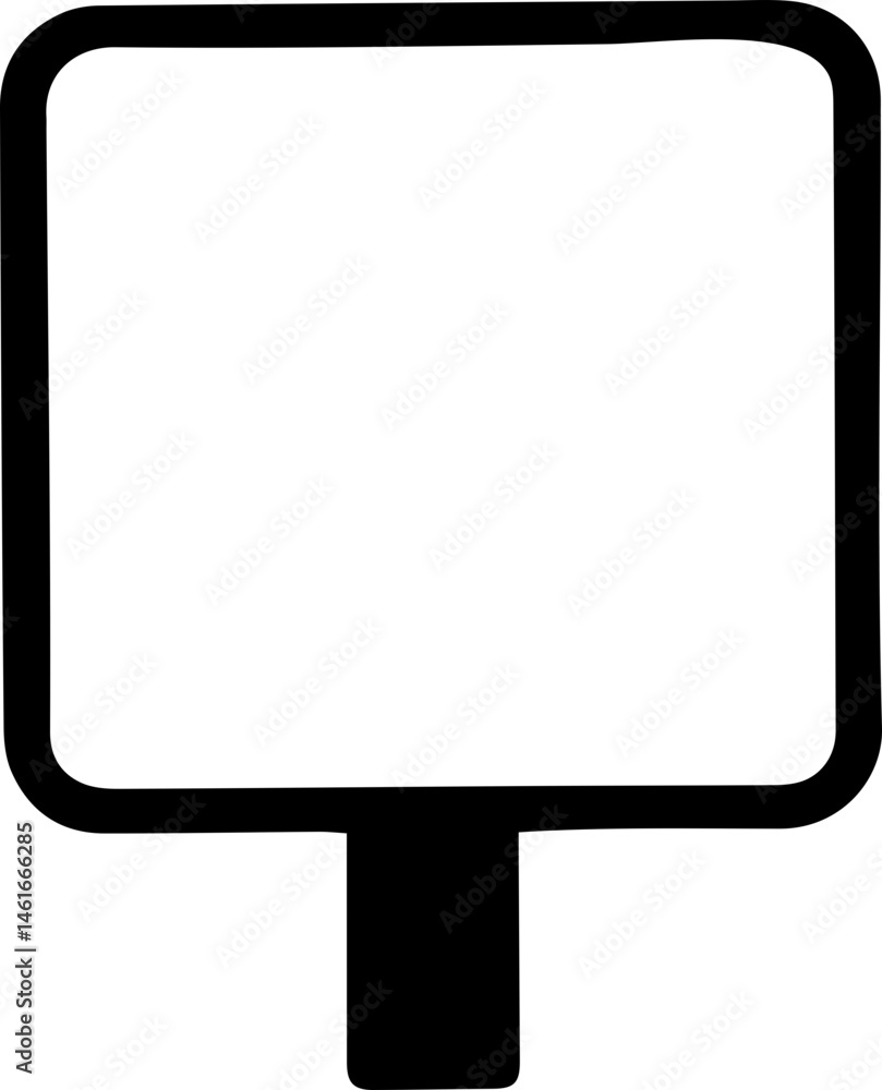 Fototapeta premium billboard icon black and white transparent 