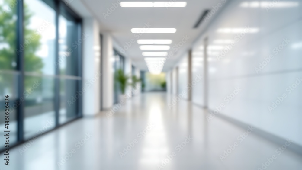 Blurred modern office hallway, bright and spacious. Blurred modern office hallway, bright and spacious.