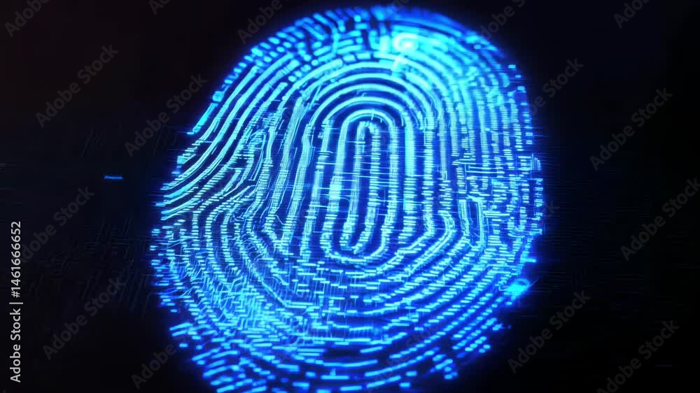 Fingerprint scan on circuit board Fingerprint scan on circuit board