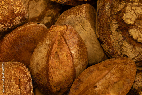Close-up of rustic loaves, ...