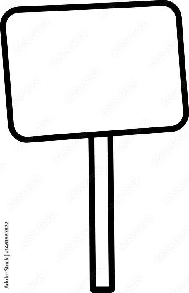 Obraz premium black and white billboard icon 
