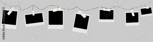  Set of photo frame layouts on transparent background. realistic postcard. Layout of photo frames.For photo and printing.Banners. png