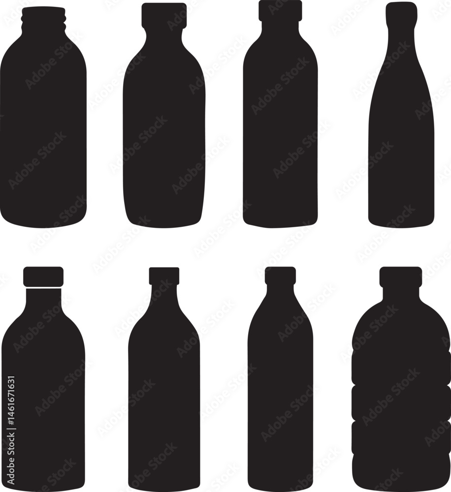 Premium Vector Silhouette Set – Water Bottles, Carry Bottles & Pump Dispensers Premium Vector Silhouette Set – Water Bottles, Carry Bottles & Pump Dispensers
