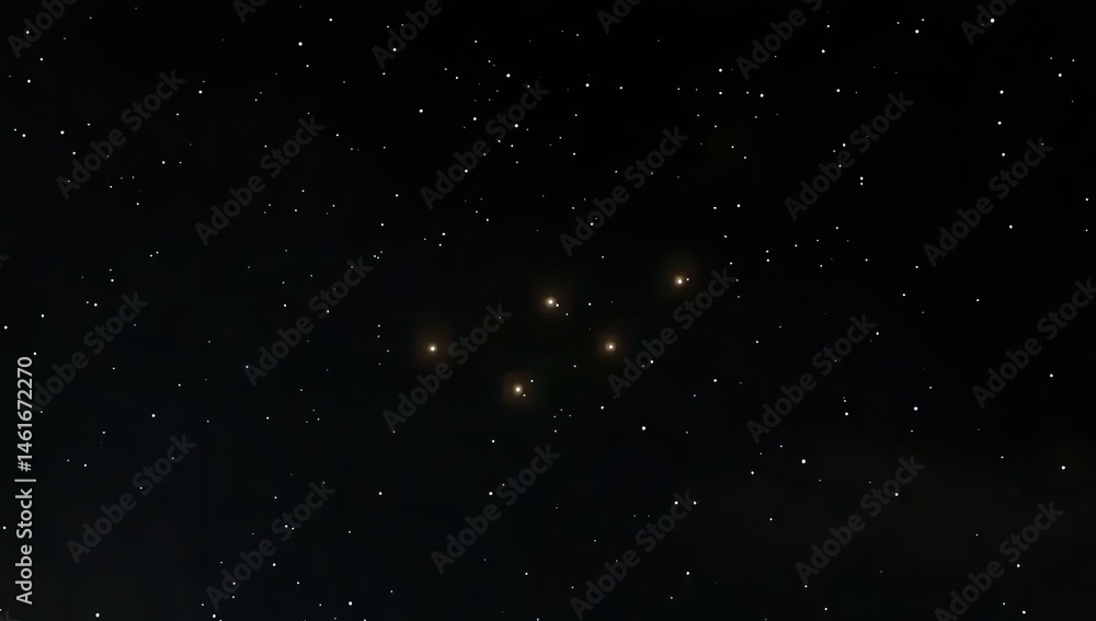 Fototapeta premium Group of stars, in deep space, against a backdrop of countless stars