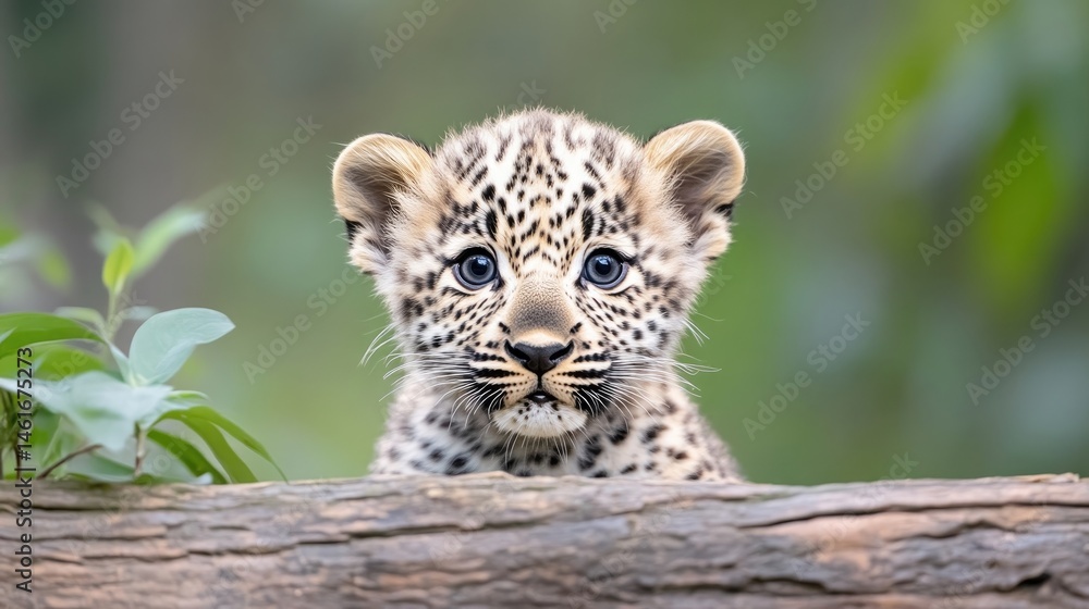 Fototapeta premium Cute Leopard Cub
