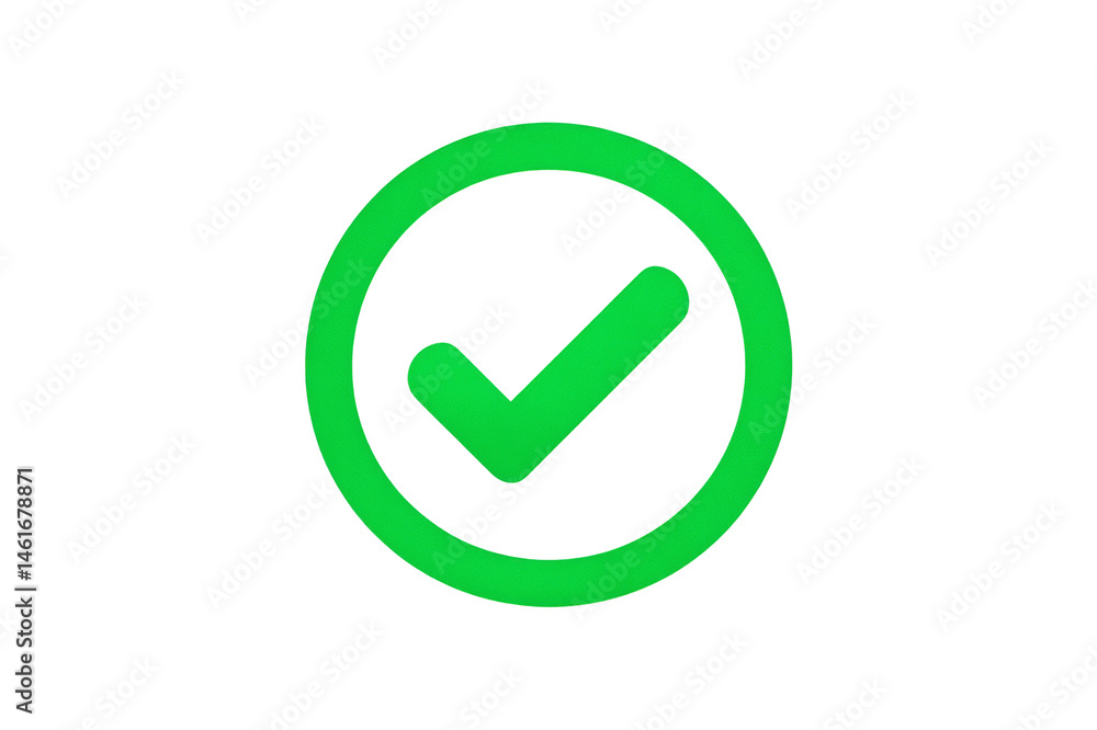 Green Checkmark Icon in Circle Approval Symbol for Website or App Design Green Checkmark Icon in Circle Approval Symbol for Website or App Design