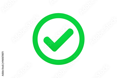 Free Download Green Checkmark Icon in Circle Approval Symbol for Website or App Design - GFXLoad