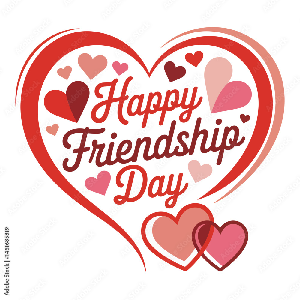 Minimalist Friendship Day Vector Design. Minimalist Friendship Day Vector Design.
