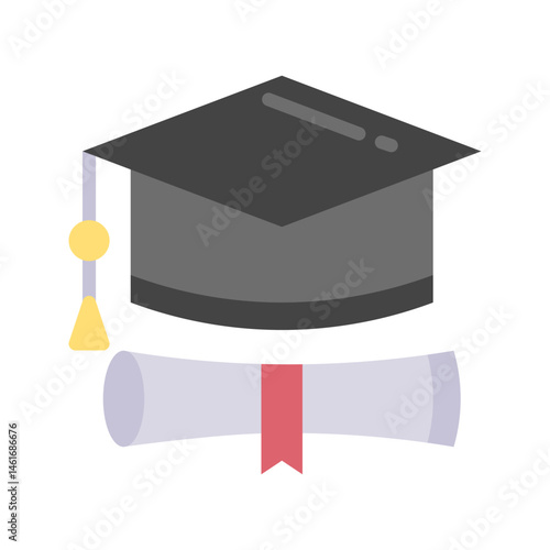 Graduation icon vector image. Suitable for mobile apps, web apps and print media.
