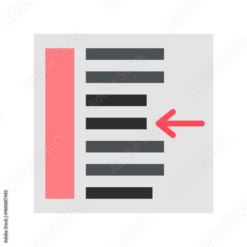 Left Align icon vector image. Suitable for mobile apps, web apps and print media.