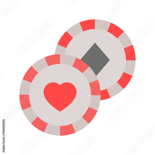 Poker Chips icon vector image. Suitable for mobile apps, web apps and print media.