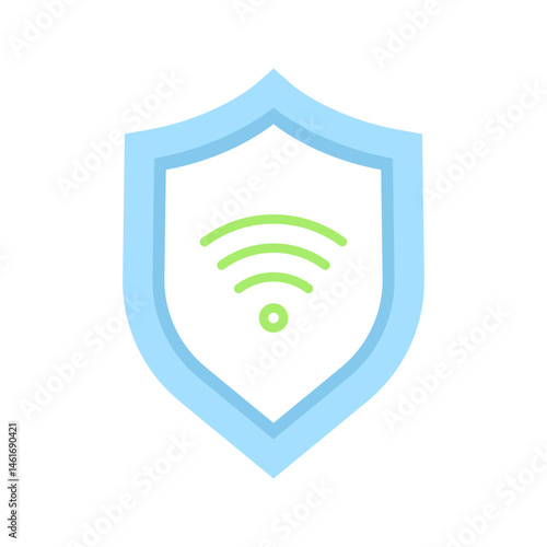 Protected Wifi icon vector image. Suitable for mobile apps, web apps and print media.