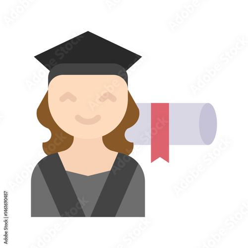Receiving Degree icon vector image. Suitable for mobile apps, web apps and print media.